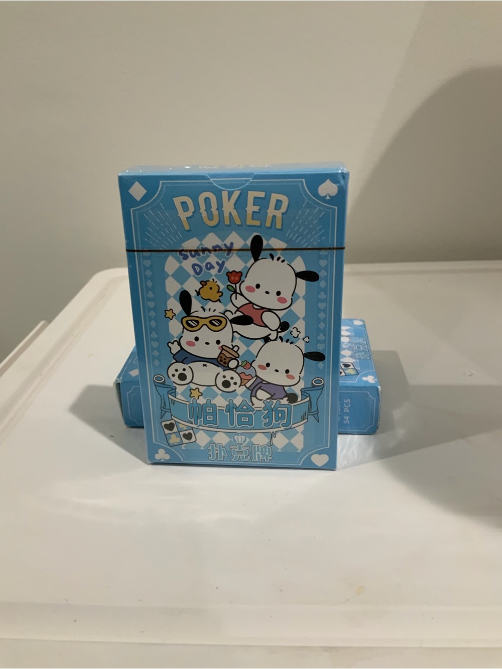 Cute Blue Pachacco Cartoon Poker Playing Cards